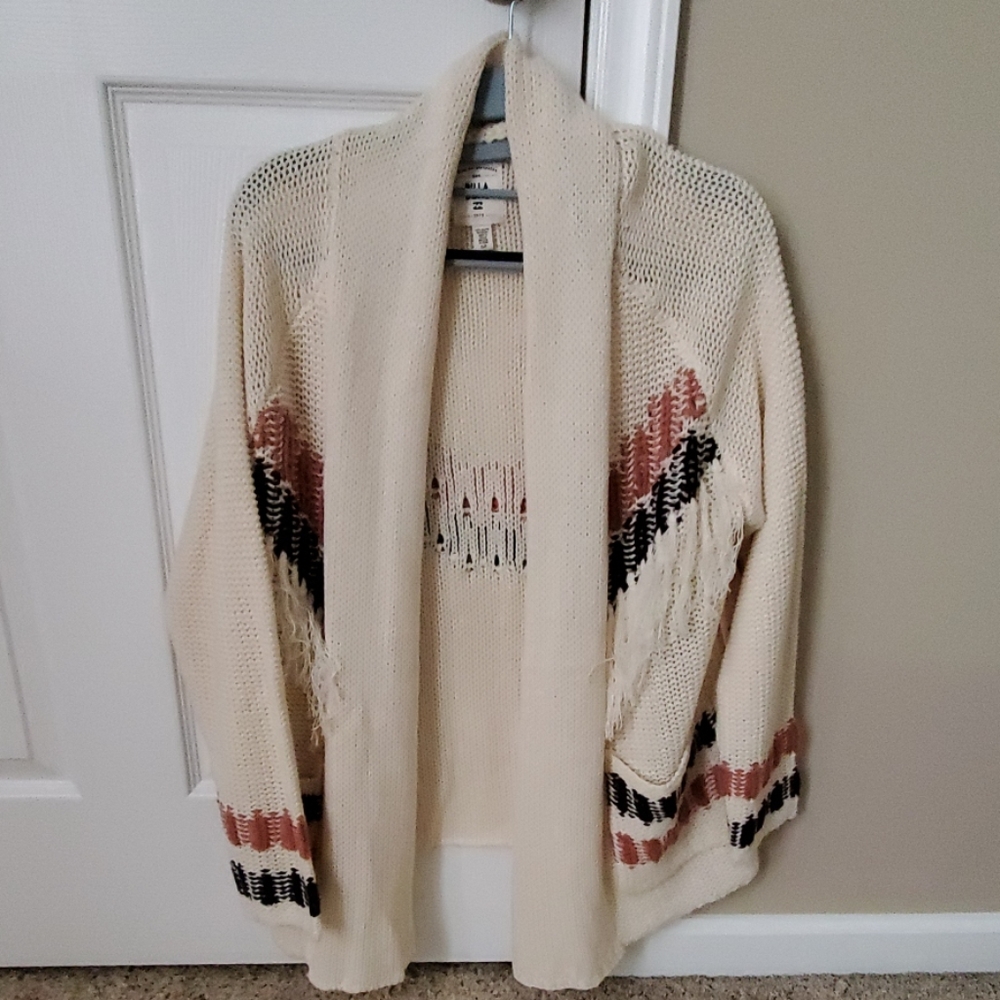 nwt billabong cardigan sweater size small